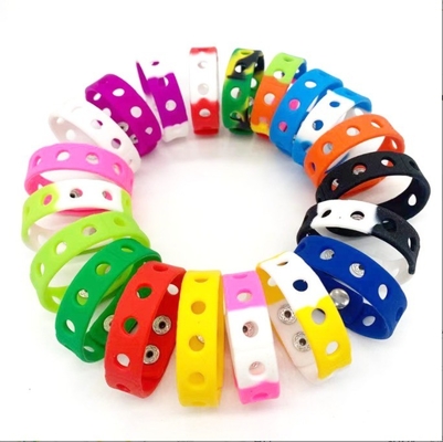 Personalized Silicone Rubber Wristband Bracelet with Holes Customizable and Durable