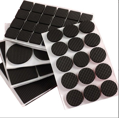 Custom Size Furniture Accessories EVA Rubber Sofa Table Legs Pads with Self Adhesive