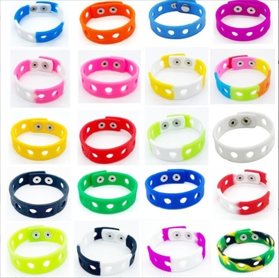 Personalized Silicone Rubber Wristband Bracelet with Holes Customizable and Durable
