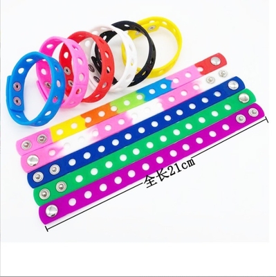 Personalized Silicone Rubber Wristband Bracelet with Holes Customizable and Durable