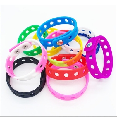 Personalized Silicone Rubber Wristband Bracelet with Holes Customizable and Durable
