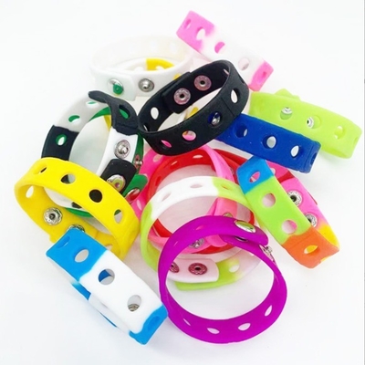 Personalized Silicone Rubber Wristband Bracelet with Holes Customizable and Durable