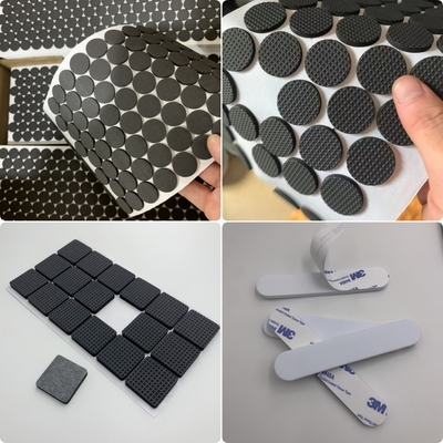 Custom Silicone Pad for Moulding Processing Service Transparent Black Mesh Rubber Foot