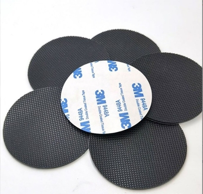 Custom Size Black Mesh Silicone Rubber Moulding Gasket with Self-Adhesive Foot Pad
