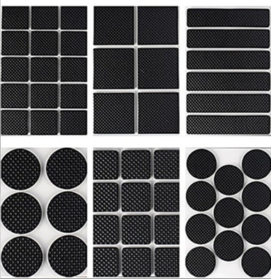 Custom Size Black Mesh Silicone Rubber Moulding Gasket with Self-Adhesive Foot Pad