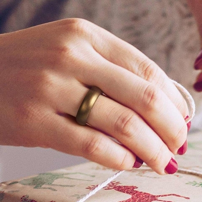 Flexible Finger Ring Metallic Silicone Wedding Rings with Moulding Processing Service