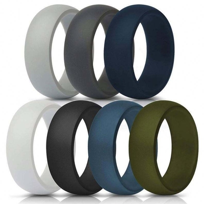 Custom Design Eco-Friendly Silicone Rubber Finger Ring Flexible and Durable Wedding Band