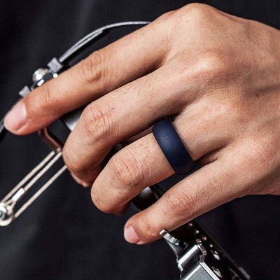 Custom Design Eco-Friendly Silicone Rubber Finger Ring Flexible and Durable Wedding Band