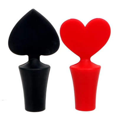 Fresh-keeping Gel Cork Silicone Bottle Stopper Cute Top Poker Bar Accessories Wine Pourer