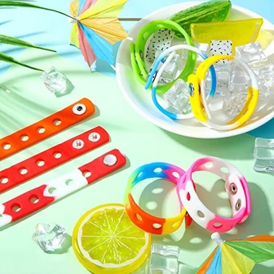 Silicone Wristband for Education Baby Jewelry Pendant Fashion Style Wrist Toy Soft Rubber Kids Gift