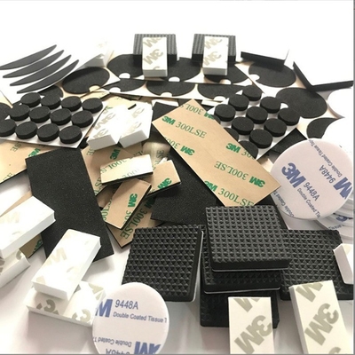 Custom Size Furniture Accessories EVA Rubber Sofa Table Legs Pads with Self Adhesive