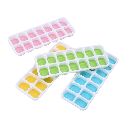 Stocked 14 Cavity Ice Cube Maker Molds with Lids and Bpa Free PP Plastic