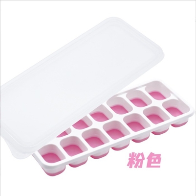 Stocked 14 Cavity Ice Cube Maker Molds with Lids and Bpa Free PP Plastic