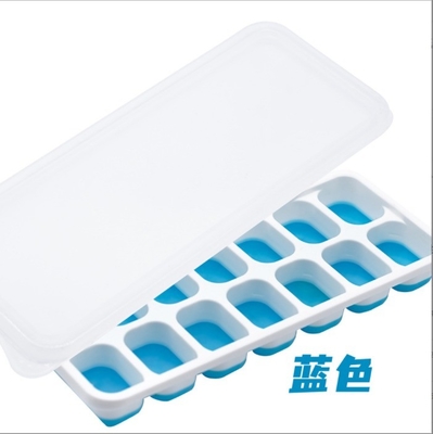 Stocked 14 Cavity Ice Cube Maker Molds with Lids and Bpa Free PP Plastic