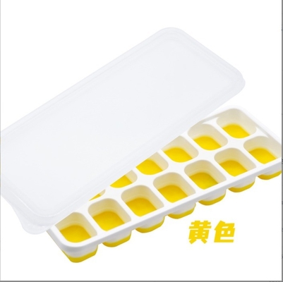 Stocked 14 Cavity Ice Cube Maker Molds with Lids and Bpa Free PP Plastic