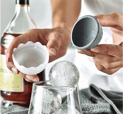 Custom Food Grade Silicone Ice Cube Ball Wine Round Ice Sphere Ball Whiskey Ice Ball Mold Maker