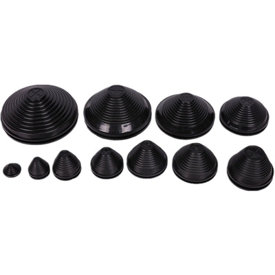 Silicone EPDM NR NBR Black Tapered Rubber Grommets Customized Moulding for Cable Wiring