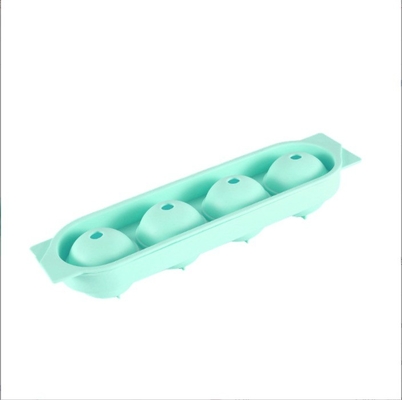 Silicone Ice Cream Tools 4 Cavity Portable Crystal Clear Ice Ball Maker for Whiskey