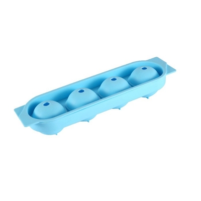 Silicone Ice Cream Tools 4 Cavity Portable Crystal Clear Ice Ball Maker for Whiskey