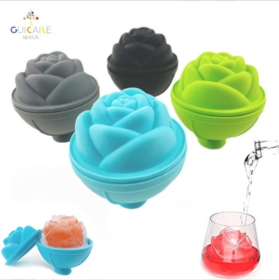 Ice Cream Tools Silicone Mold Rose Flower Shape Ice Ball Face Ice Roller for Benefit