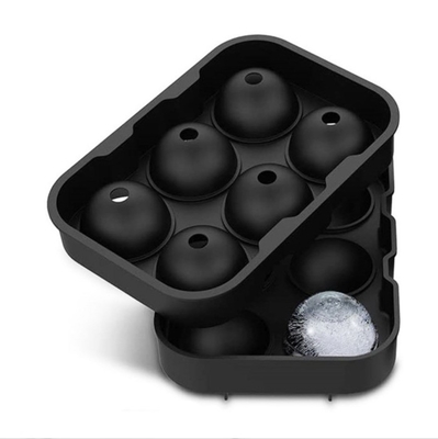 Silicone 6 Hole Round Ice Cube Mold for Sustainable and Versatile Ice Cream Tools