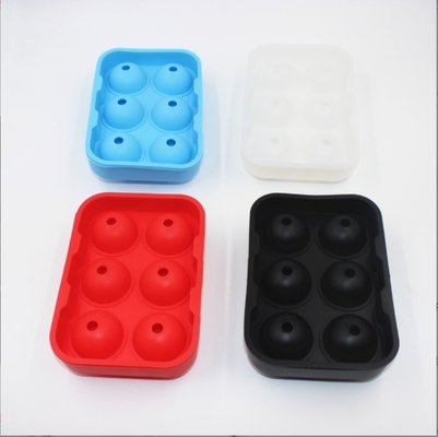 Silicone 6 Hole Round Ice Cube Mold for Sustainable and Versatile Ice Cream Tools
