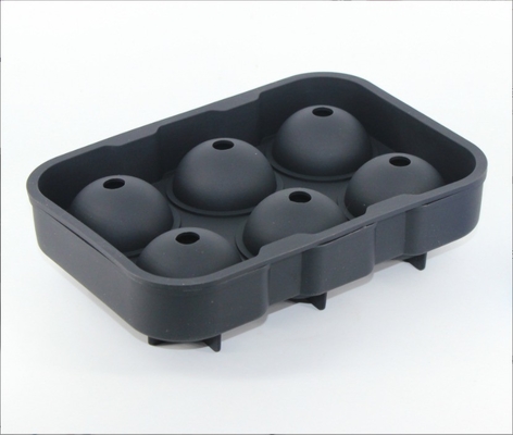 Silicone 6 Hole Round Ice Cube Mold for Sustainable and Versatile Ice Cream Tools