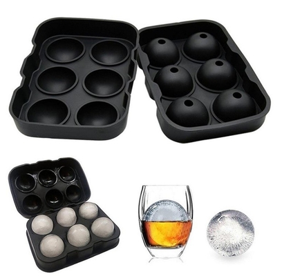 Effortlessly Make Whiskey Round Balls with Reusable Silicone Ice Cube Tray