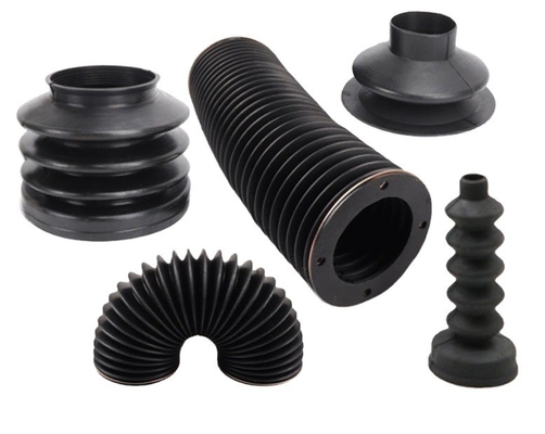 MVQ Custom Compression Molded Flexible Corrugated Silicone Rubber Bellows for Moulding
