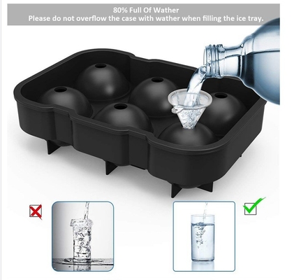 Effortlessly Make Whiskey Round Balls with Reusable Silicone Ice Cube Tray