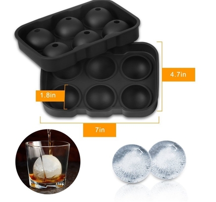 Effortlessly Make Whiskey Round Balls with Reusable Silicone Ice Cube Tray