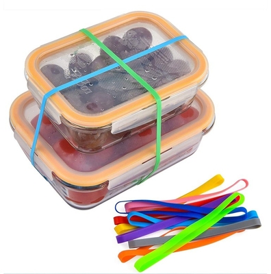 Elastic Silicone Rubber Winding Belt for Lunch Box Colorful Cutting Service Binding
