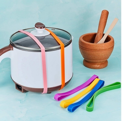 Elastic Silicone Rubber Winding Belt for Lunch Box Colorful Cutting Service Binding