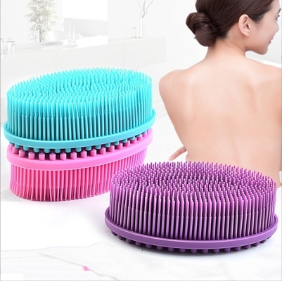 Easy to Clean Loofah Skin with Silicone Body Scrubber and Exfoliating Shower Bath Brush