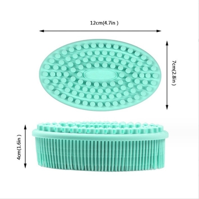 Easy to Clean Loofah Skin with Silicone Body Scrubber and Exfoliating Shower Bath Brush