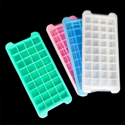 Food Grade 24 36 Square Ice Cube Silicone Mold with Plastic Type PP and PP Cover