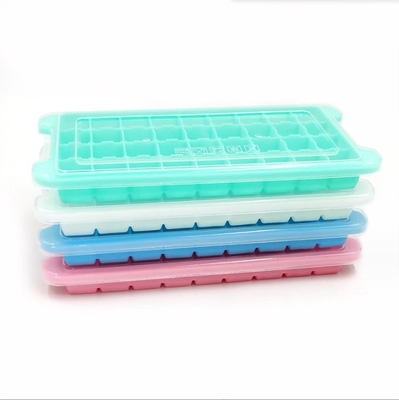 Food Grade 24 36 Square Ice Cube Silicone Mold with Plastic Type PP and PP Cover