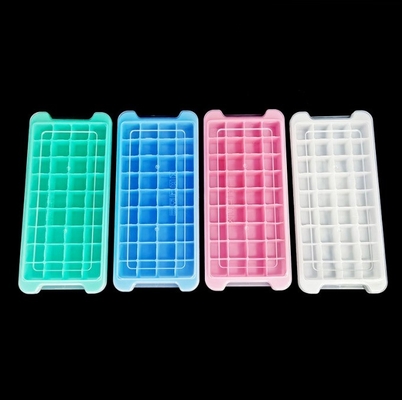 Food Grade 24 36 Square Ice Cube Silicone Mold with Plastic Type PP and PP Cover