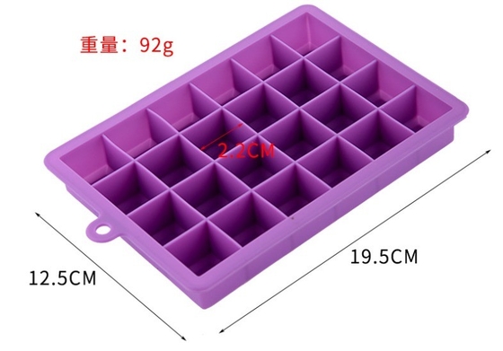 Ice Cream Makers Easy Release 15 Cavity 24 Cavity Silicone Ice Cube Trays with Lids