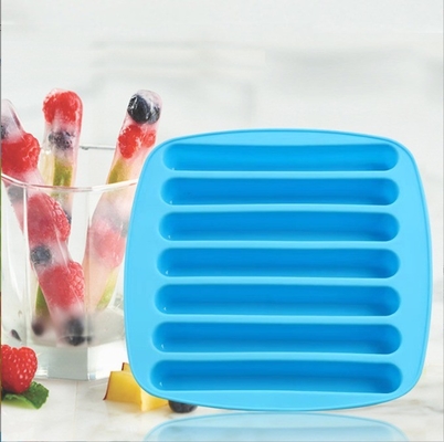 Multiple-color Ice Stick Mould 7 Cavity Silicone Biscuits Chocolate Mold Ice Cube Tray