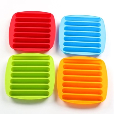 Multiple-color Ice Stick Mould 7 Cavity Silicone Biscuits Chocolate Mold Ice Cube Tray