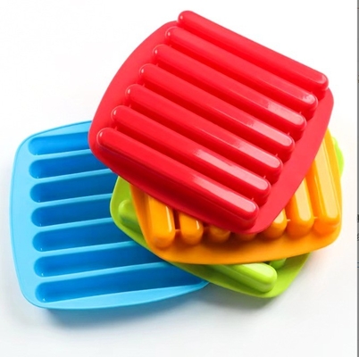 Multiple-color Ice Stick Mould 7 Cavity Silicone Biscuits Chocolate Mold Ice Cube Tray