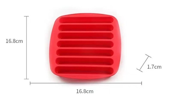 Multiple-color Ice Stick Mould 7 Cavity Silicone Biscuits Chocolate Mold Ice Cube Tray
