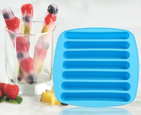 Multiple-color Ice Stick Mould 7 Cavity Silicone Biscuits Chocolate Mold Ice Cube Tray