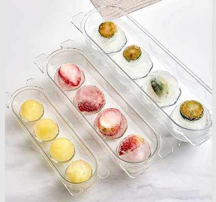 Ball Ice Box 4 pcs PET Plastic Food Grade Fancy Ice Cube Tray For Kitchen Accessories
