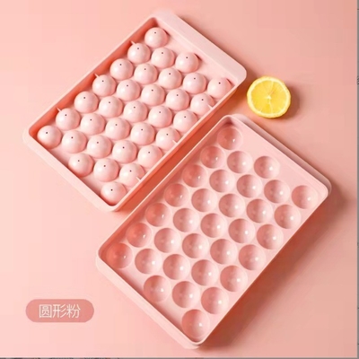 Reusable Ice Cube Tray Eco-Friendly Food Grade Round Ice Ball Maker Mold for Freezer