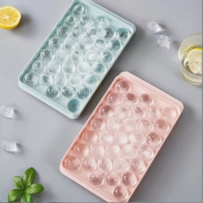 PP Material Three Sizes Eco-friendly Food Grade Silicone Ice Maker Ice Cube Tray Small Ice Ball Maker Mold