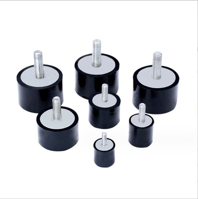 Male Tapered Vibration Damper Mounts with Customized Rubber Bumper Feet and Moulding