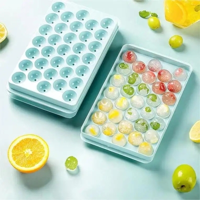 33 Grids Round Ball Ice Cube Tray for Ice Cream Tools Made of Eco-Friendly PP Plastic
