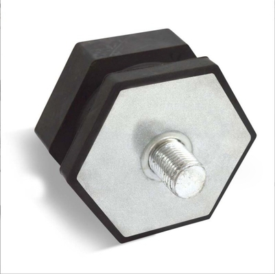 Rubber and Metal Custom Hexagonal Engine Shock Absorber Pad Foot for Pneumatic Buffer